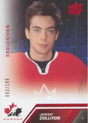2013-14 TEAM CANADA - JEREMY COLLITON #53 EXCLUSIVES 63/100