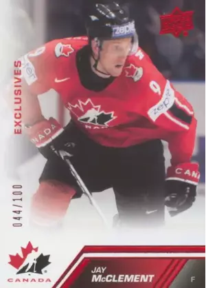 2013-14 TEAM CANADA - JAY McCLEMENT #52 EXCLUSIVES 44/100