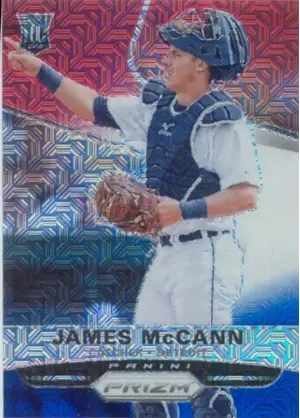 2015 Panini Prizm - James McCann #191 Red White & Blue Mojo Prizm Parallel RC