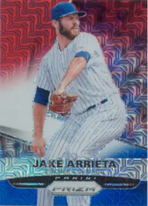 2015 Panini Prizm - Jake Arrieta #80 Red White & Blue Mojo Prizm Parallel