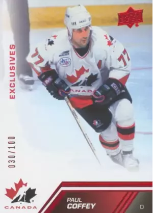 2013-14 TEAM CANADA - PAUL COFFEY #107 EXCLUSIVES 30/100