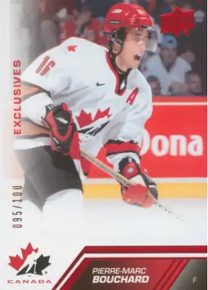 2013-14 TEAM CANADA - PIERRE-MARC BOUCHARD #73 EXCLUSIVES 95/100