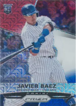 2015 Panini Prizm - Javier Baez #172 Red White & Blue Mojo Prizm Parallel RC