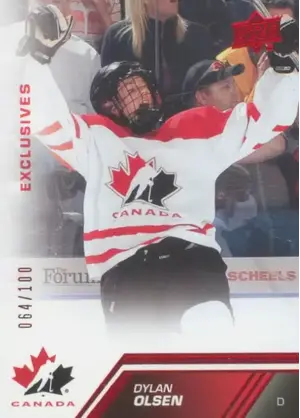 2013-14 TEAM CANADA - DYLAN OLSEN #40 EXCLUSIVES 64/100