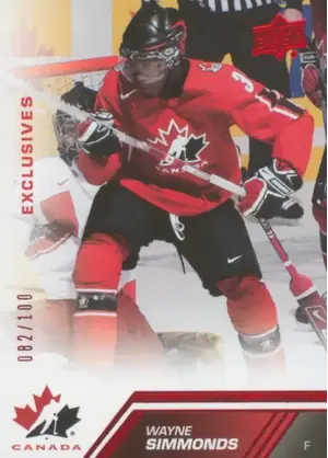 2013-14 TEAM CANADA - WAYNE SIMMONDS #193 EXCLUSIVES 82/100