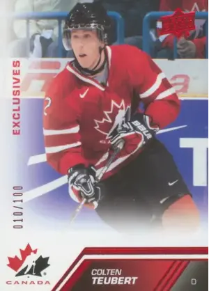 2013-14 TEAM CANADA - COLTEN TEUBERT #34 EXCLUSIVES 10/100