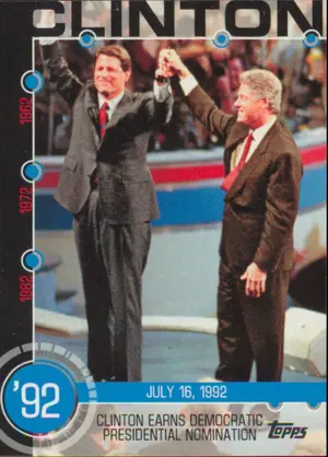 2015 Topps - Clinton Earns Democratic Nomination #15A Baseball History