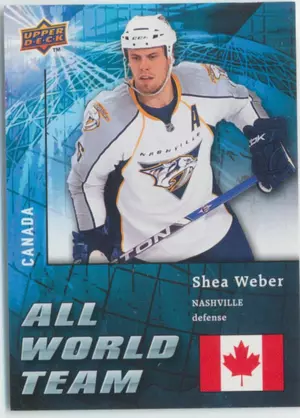 2009-10 UPPER DECK - SHEA WEBER #AW18 ALL WORLD TEAM