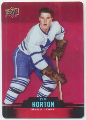 2020-21 TIM HORTONS - TIM HORTON #DC-1 RED DIE CUTS