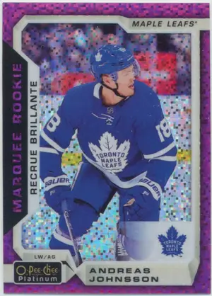 2018-19 O-PEE-CHEE PLATINUM - ANDREAS JOHNSSON #197 VIOLET PIXELS