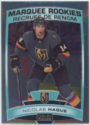2019-20 O-PEE-CHEE PLATINUM - NICOLAS HAGUE #192 MARQUEE ROOKIES