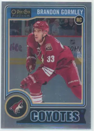 2014-15 O-PEE-CHEE PLATINUM - BRANDON GORMLEY #162 ROOKIE