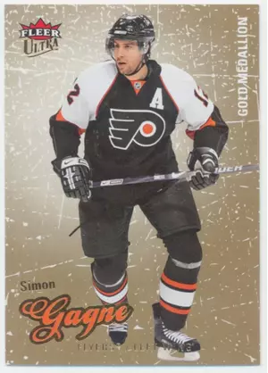 2008-09 FLEER ULTRA - SIMON GAGNE #70 GOLD MEDALLION