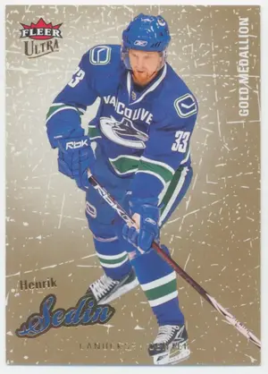 2008-09 FLEER ULTRA - HENRIK SEDIN #200 GOLD MEDALLION