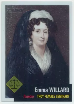 2009 Topps Heritage - Emma Willard #C28 American Heroes Edition Chrome 555/1776