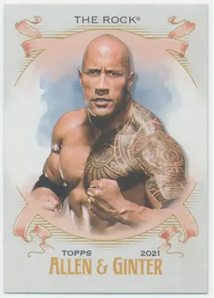 2021 Topps Heritage WWE - The Rock #AG-27 Allen & Ginter