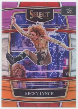 2022 Select WWE - Becky Lynch #53 Concourse Purple and Orange Prizm Parallel