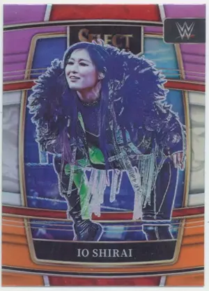 2022 Select WWE - Io Shirai #99 Concourse Purple and Orange Prizm Parallel