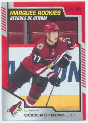 2020-21 O-PEE-CHEE UPDATE - VICTOR SODERSTROM #636 MARQUEE ROOKIES RED PARALLEL