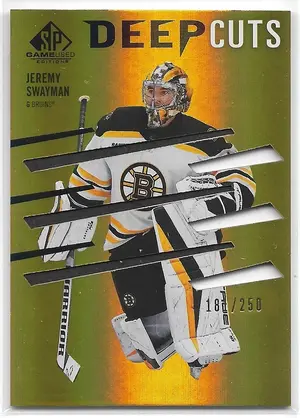 2023-24 SP Game Used Deep Cuts #DC-19 Jeremy Swayman (181/250)