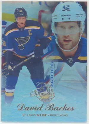 2014-15 FLEER SHOWCASE - DAVID BACKES #10 FLAIR SHOWCASE
