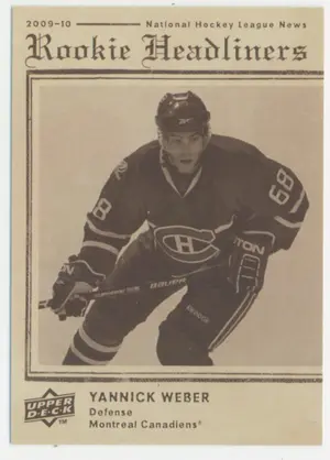 2009-10 UPPER DECK - YANNICK WEBER #RH10 ROOKIE HEADLINERS