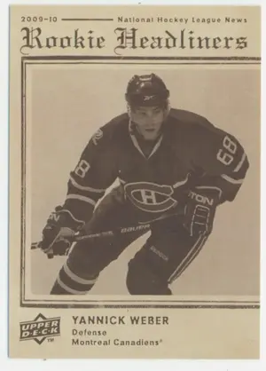 2009-10 UPPER DECK - YANNICK WEBER #RH10 ROOKIE HEADLINERS