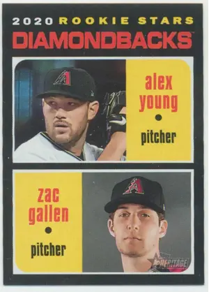 2020 Topps Heritage - Alex Young/Zac Gallen #93 Rookie Stars