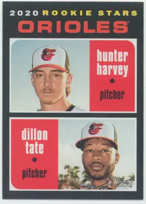 2020 Topps Heritage - Hunter Harvey/Dillon Tate #362 Rookie Stars
