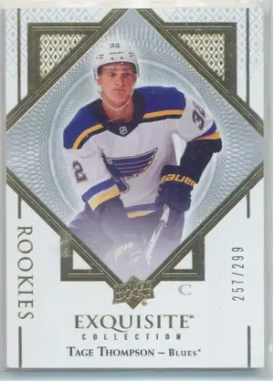 2017-18 Upper Deck Black Diamond Tage Thompson Exquisite Rookies #R-TT 257/299