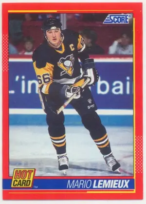 1991-92 SCORE - MARIO LEMIEUX #5 HOT CARD