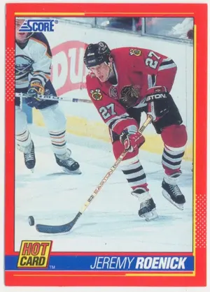 1991-92 SCORE - JEREMY ROENICK #10 HOT CARD