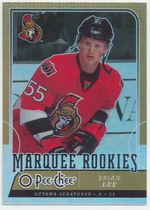 2008-09 O-PEE-CHEE - BRIAN LEE #516 MARQUEE ROOKIES RAINBOW FOIL