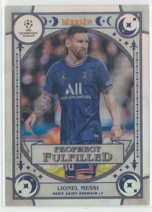 2021-22 Topps Merlin Collection Chrome UCL - Lionel Messi #PF-7 Prophecy Fulfilled