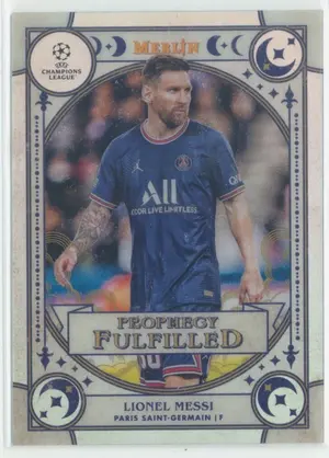 2021-22 Topps Merlin Collection Chrome UCL - Lionel Messi #PF-7 Prophecy Fulfilled