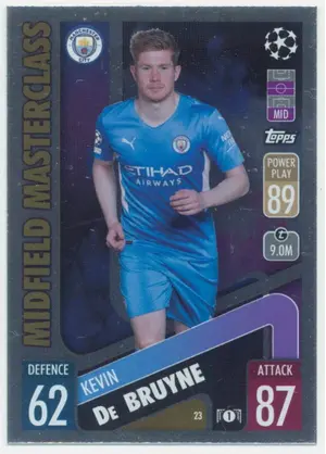 2021-22 Topps Match Attax UCL - Kevin De Bruyne #23 Midfield Masterclass