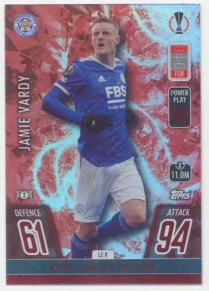 2021-22 Topps Match Attax UCL - Jamie Vardy #LER Ruby Limited Edition