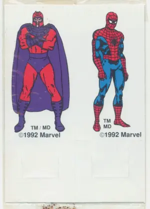 1992 Kellogg's Marvel Cereal Box Game Punch-Out Pieces - Electro/Tony the Tiger/Magneto/Spider-Man