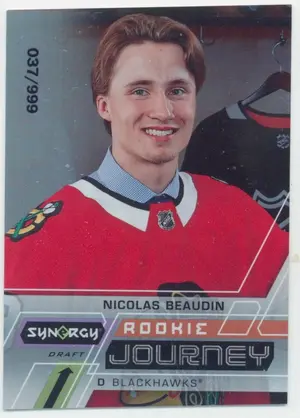2020-21 SYNERGY - NICOLAS BEAUDIN #RJ-NB ROOKIE JOURNEY DRAFT VARIATION 37/999
