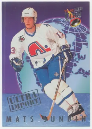 1992-93 FLEER ULTRA - MATS SUNDIN #25 ULTRA IMPORT