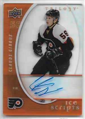 2008-09 Trilogy Ice Scripts #IS-CG Claude Giroux