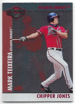 2008 Topps Co-Signers Silver Red #023 Chipper Jones (w/ Mark Teixeira) (241/400)