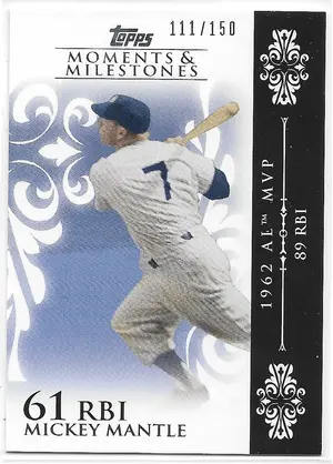 2008 Topps Moments & Milestones #6 Mickey Mantle (111/150)