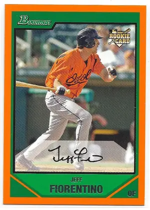 2007 Bowman Orange #217 Jeff Fiorentino (079/250)