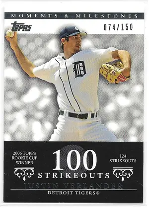 2007 Topps Moments & Milestones #64 Justin Verlander (074/150)