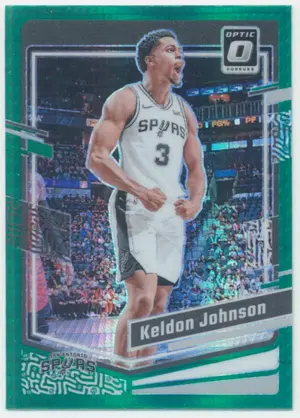 2023-24 Panini Donruss Optic - Keldon Johnson #112 Green Hyper Prizm Parallel