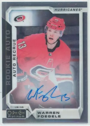 2018-19 O-PEE-CHEE PLATINUM - WARREN FOEGELE #R-WF ROOKIE AUTO