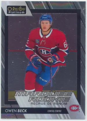 2023-24 O-PEE-CHEE PLATINUM - OWEN BECK #225 MARQUEE ROOKIE