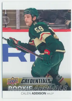 2021-22 UPPER DECK CREDENTIALS - CALEN ADDISON #RA-37 ROOKIE ARRIVALS