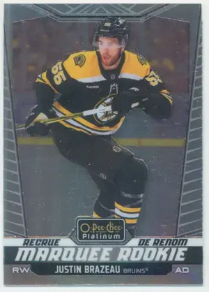 2024-25 O-PEE-CHEE PLATINUM - JUSTIN BRAZEAU #217 MARQUEE ROOKIE